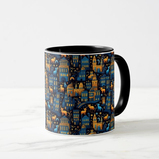 Taza Gatos En La Ciudad De Arte Ai (Anverso derecho)