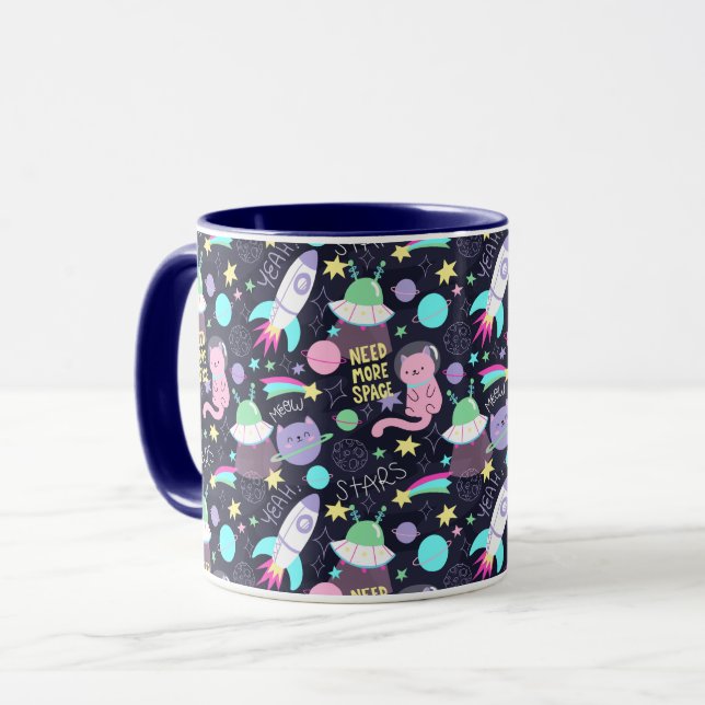 Taza Gatos espaciales cortos (Anverso izquierdo)