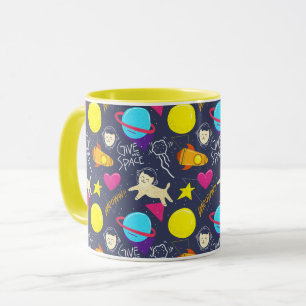 Taza Gatos espaciales cortos