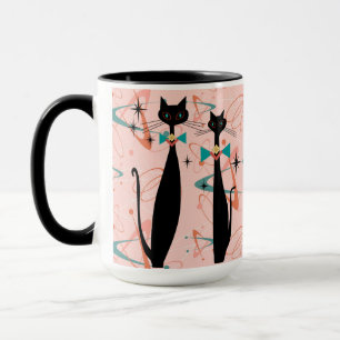 Taza Gatos frescos modernos del MCM de los mediados de