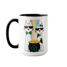 Gatos geniales con olla de oro
