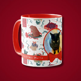 Taza Gatos Graciosos En Cajas De Navidades Personalizad