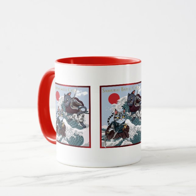 Taza Gatos Guerreros Samuráis (Anverso izquierdo)