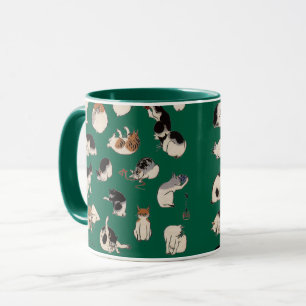 Taza Gatos japoneses, Hiroshige, Ukiyo-e