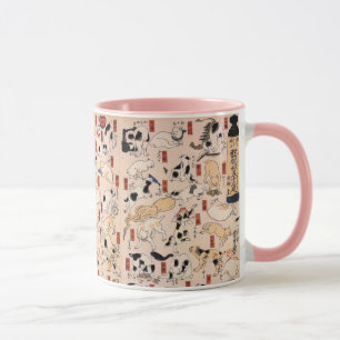 Taza Gatos japoneses, Utagawa Kuniyoshi, Ukiyo-e