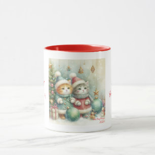 Taza Gatos lindos de Navidad