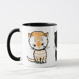 Taza Gatos Lindos Naranja Tabby Esmoquin Gris Tabby