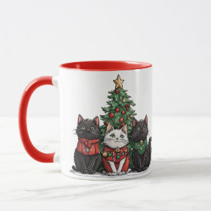 Taza Gatos Navideños Adorables