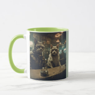Taza Gatos postapocalípticos en un bar