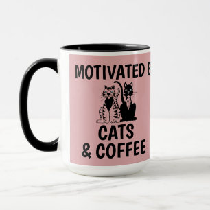 TAZA GATOS Y CAFÉ FUNNY HUMOR CAT CAFFEE MUGS