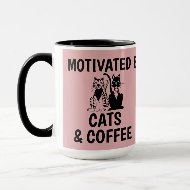 TAZA GATOS Y CAFÉ FUNNY HUMOR CAT CAFFEE MUGS (Izquierda)
