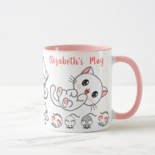 Taza Gatos y niños de ratón personalizados