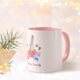Taza Gatos y presenta Navidades rosados cardíacos estre