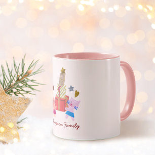 Taza Gatos y presenta Navidades rosados cardíacos estre