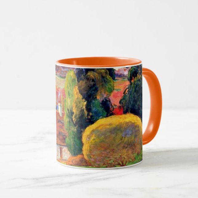 Taza Gauguin: Granja en Bretaña, famosa pintura (Anverso derecho)
