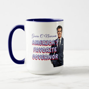 Taza Gavin C Newsom   Gobernador favorito de los Estado
