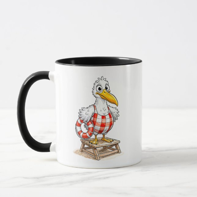 Taza Gaviota Cómic Salvavidas Ave (Izquierda)