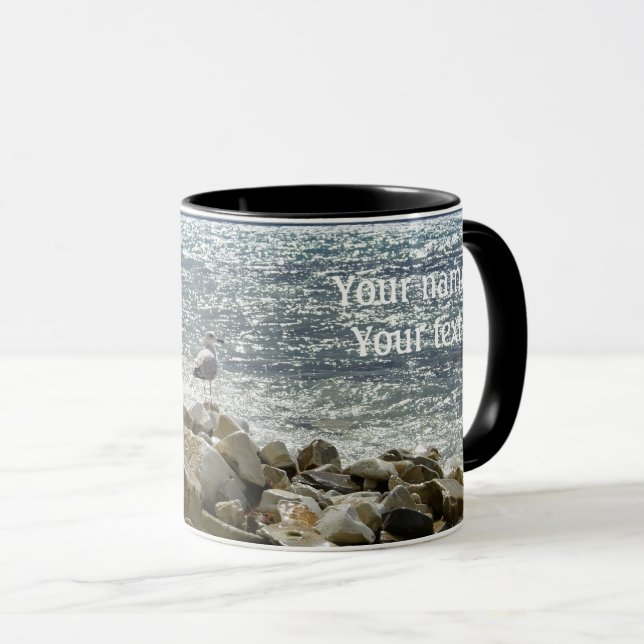 Taza gaviota y surf marina (Anverso derecho)