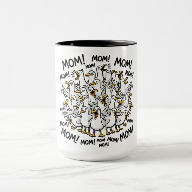 Taza Gaviotas Divertidas Llamando a Mamá (Centro)