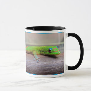 Taza Gecko del día del polvo de oro