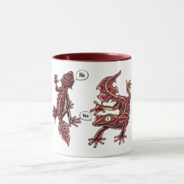 Taza Geckos de cola divertida de hojas