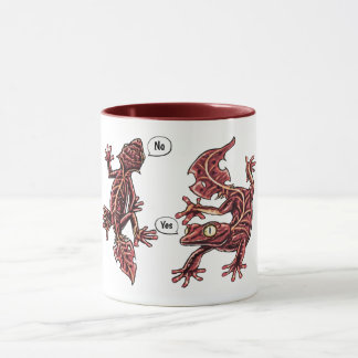 Taza Geckos de cola divertida de hojas