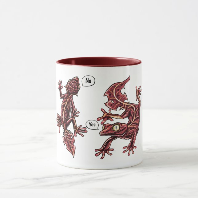 Taza Geckos de cola divertida de hojas (Centro)