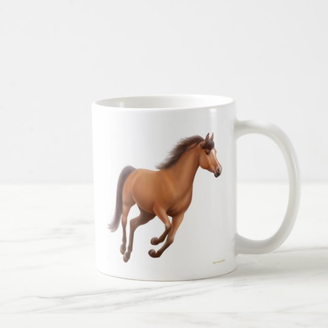 Taza Gelding galopante de la bahía (Derecha)