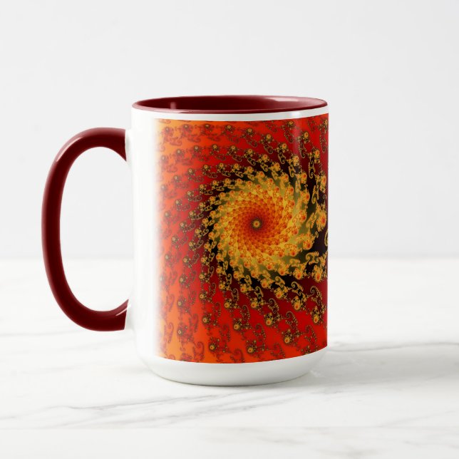 Taza gemela de las llamas (emplumada) (Izquierda)