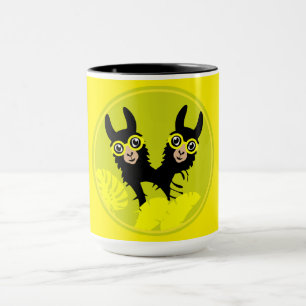 Taza Gemelos de llama de la Alpaca