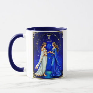 Taza Gemini Gemelos Bajo un Cielo Estrellado