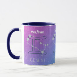 Taza Gemini Signo de estrella zodiaca Horóscopo acuátic