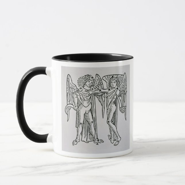 Taza Géminis (los gemelos) un ilustracion del 'Poeti (Izquierda)