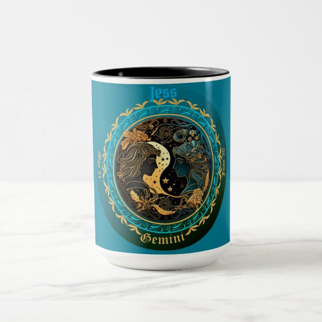 Taza Géminis Zodíaco Personalizable (Centro)
