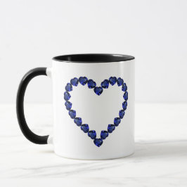 Taza Gemstone Sapphire Blue Heart