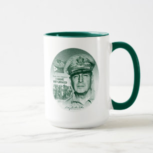 Taza Gen. MacArthur I ha vuelto (la impresión verde)