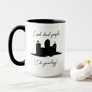 Taza Genealogía busco la piedra de cabeza de los muerto
