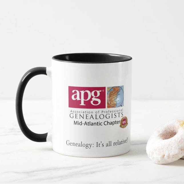 Taza Genealogy It's All Relative Coffee Mug (Con donut)