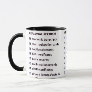 Taza Genealogy Records Mug
