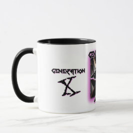 TAZA GENERACIÓN X BANDAS DE PELO DE 80