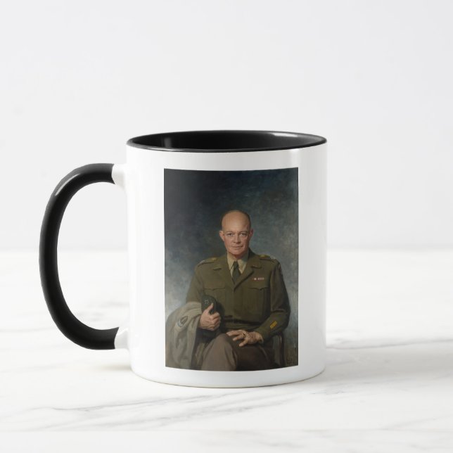 Taza General Dwight Eisenhower Retrato pintado de 5 est (Izquierda)