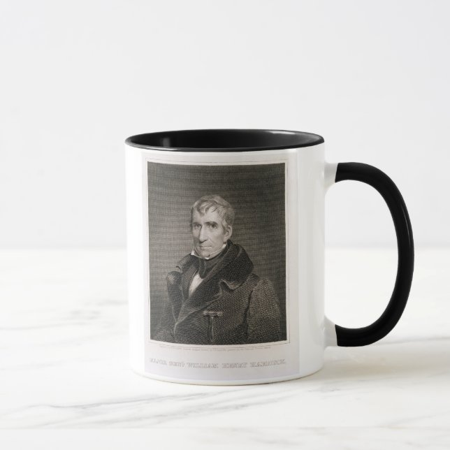 Taza General importante William Henry Harrison, grabado (Derecha)