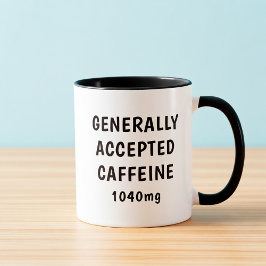 Taza Generally Accepted Caffeine Funny Accountant Mug