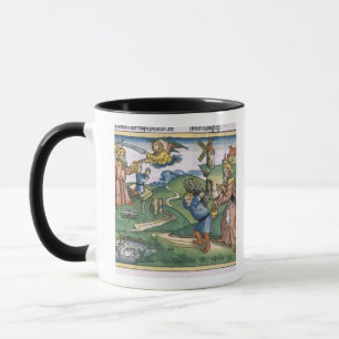 Taza Génesis 21 1-14 Abraham que ofrecen para arriba d