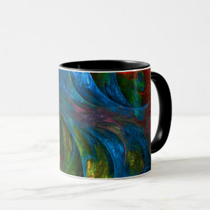 Taza Genesis Blue Abstract Coffee Mug