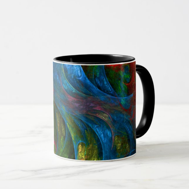 Taza Genesis Blue Abstract Coffee Mug (Anverso derecho)