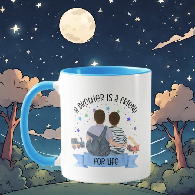 Taza genial Brother Friend add monograma (Subido por el creador)
