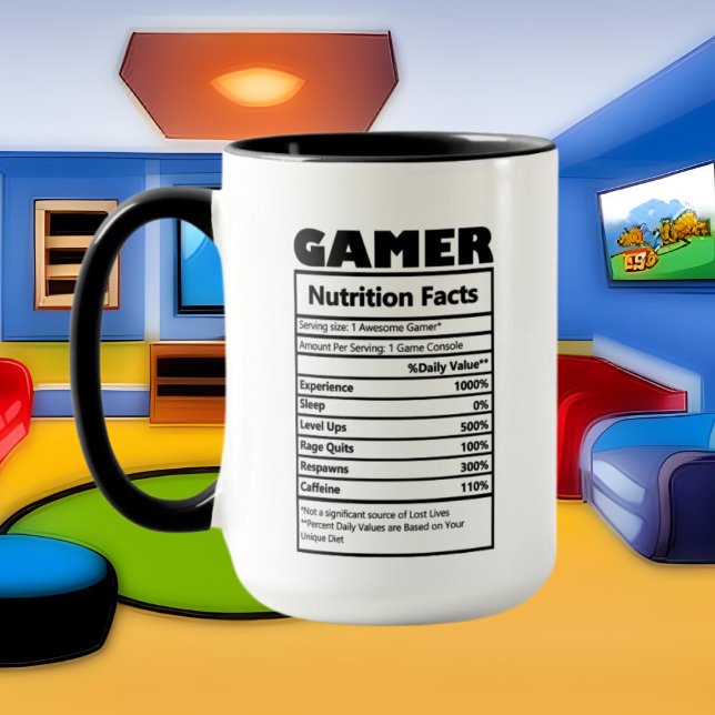 Taza genial hechos divertidos de Gamer (Subido por el creador)