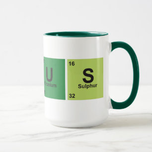 Taza Genius Cup. Periodic table of elements.