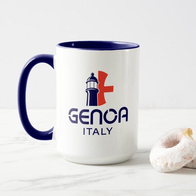 Taza Génova Italia Europa (Con donut)